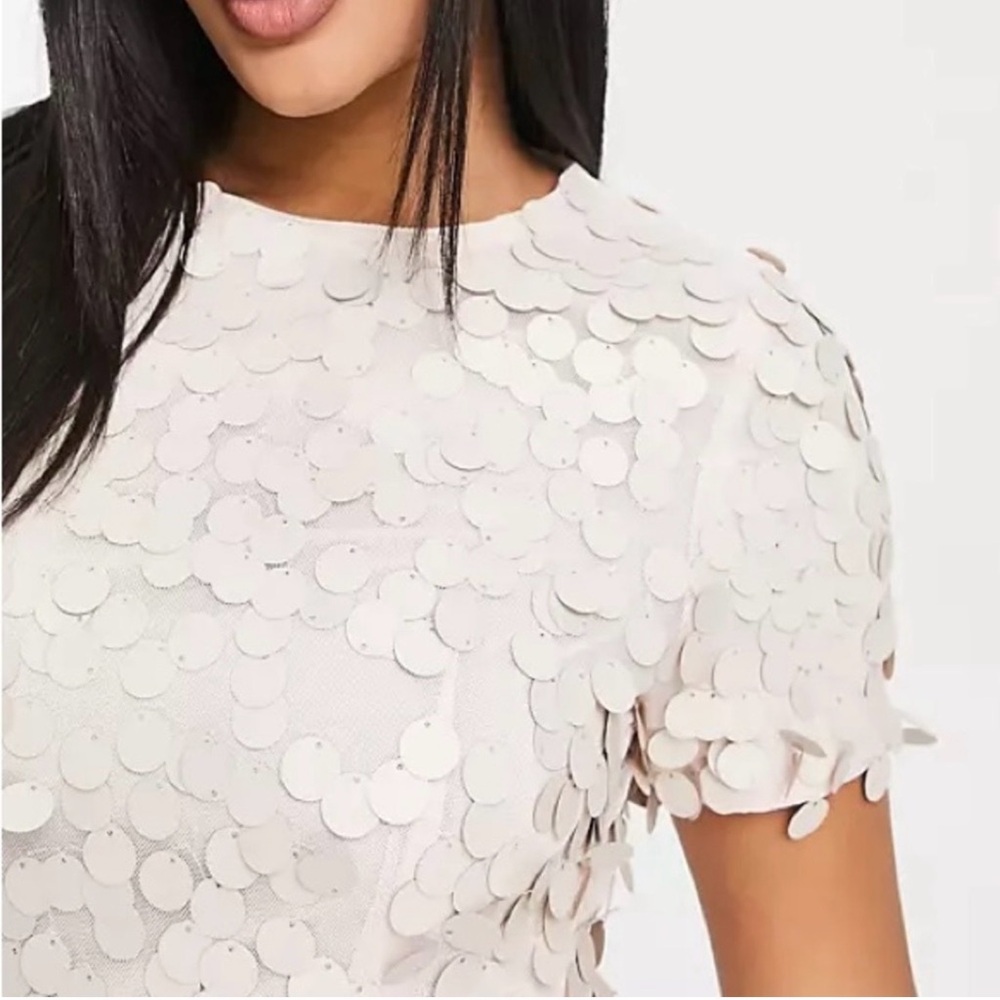 NWT | Collective the Label Disc Sequin Champagne Mini Dress - Picture 5 of 10